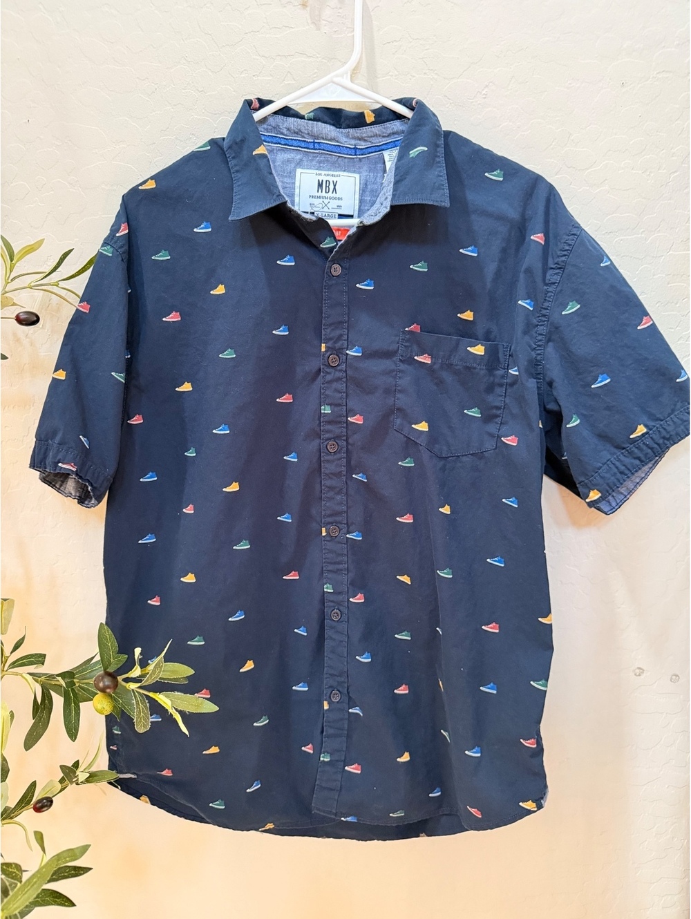 MBX Los Angeles Sneaker Button Up Shirt